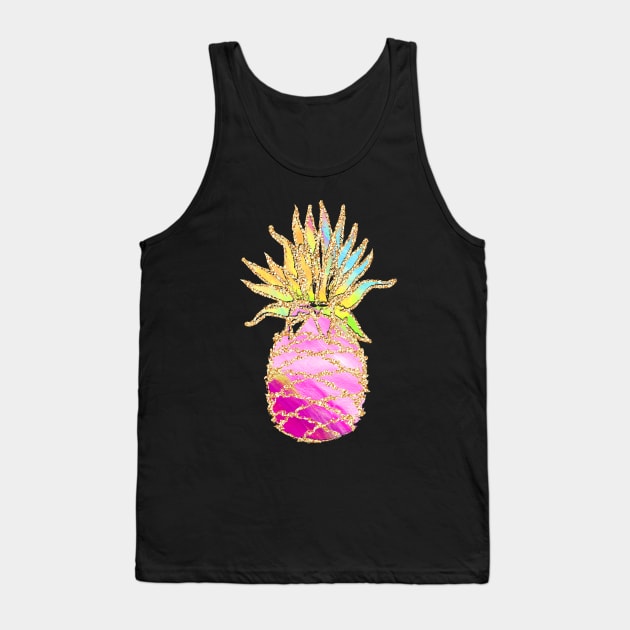 Ombre Pineapple Print Tank Top by crazycanonmom